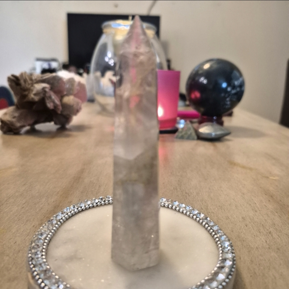 Natural Fluorite Crystal Point Obelisk Tower #A2 - Picture 4 of 10